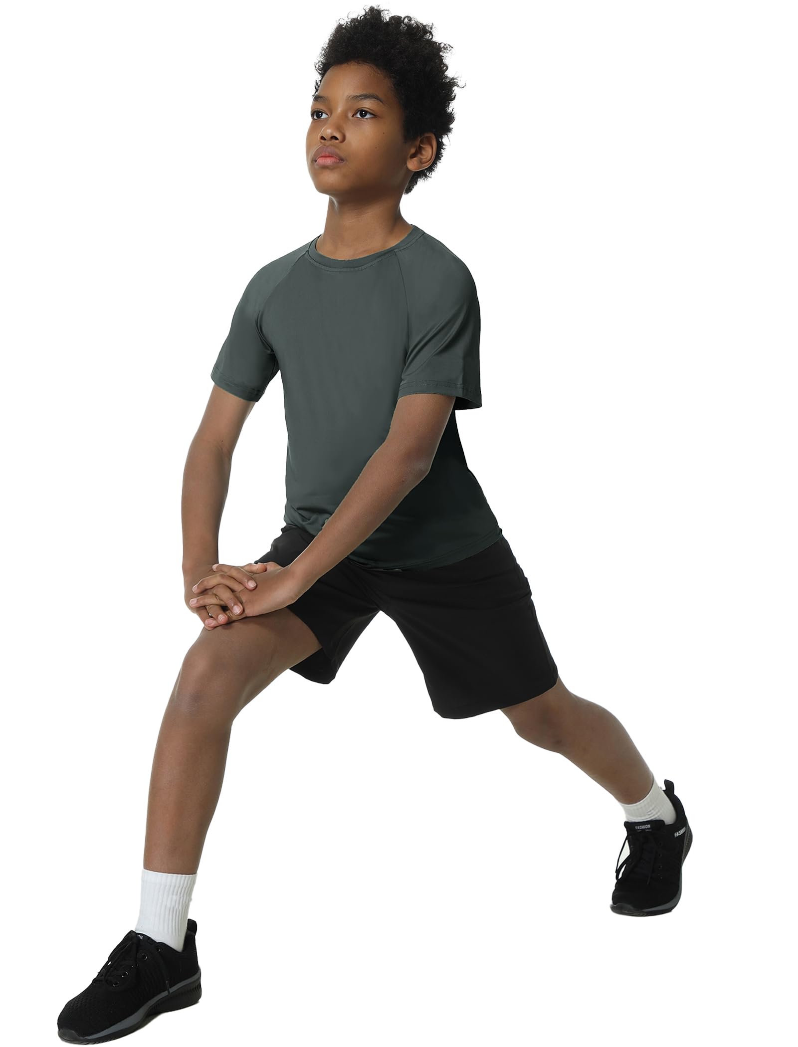 EXARUS Canotte per ragazzi Atletico Senza Maniche Felpa Ad Asciugatura Rapida Muscolare Camicie Con Cappuccio Bambini Adolescenti | Teen Atletico Sport Calcio Activewaer Palestra Corsa Basket Dri Fit Estate Muscolo Bambini 6-16Y