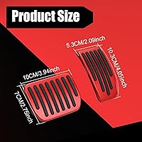 Vista 2 de Juego de Almohadillas de Pedal para Pies Compatible con Modelo 3 Modelo Y 2016-2025, Cubiertas de Pedal de Aluminio para Automóvil, Almohadillas