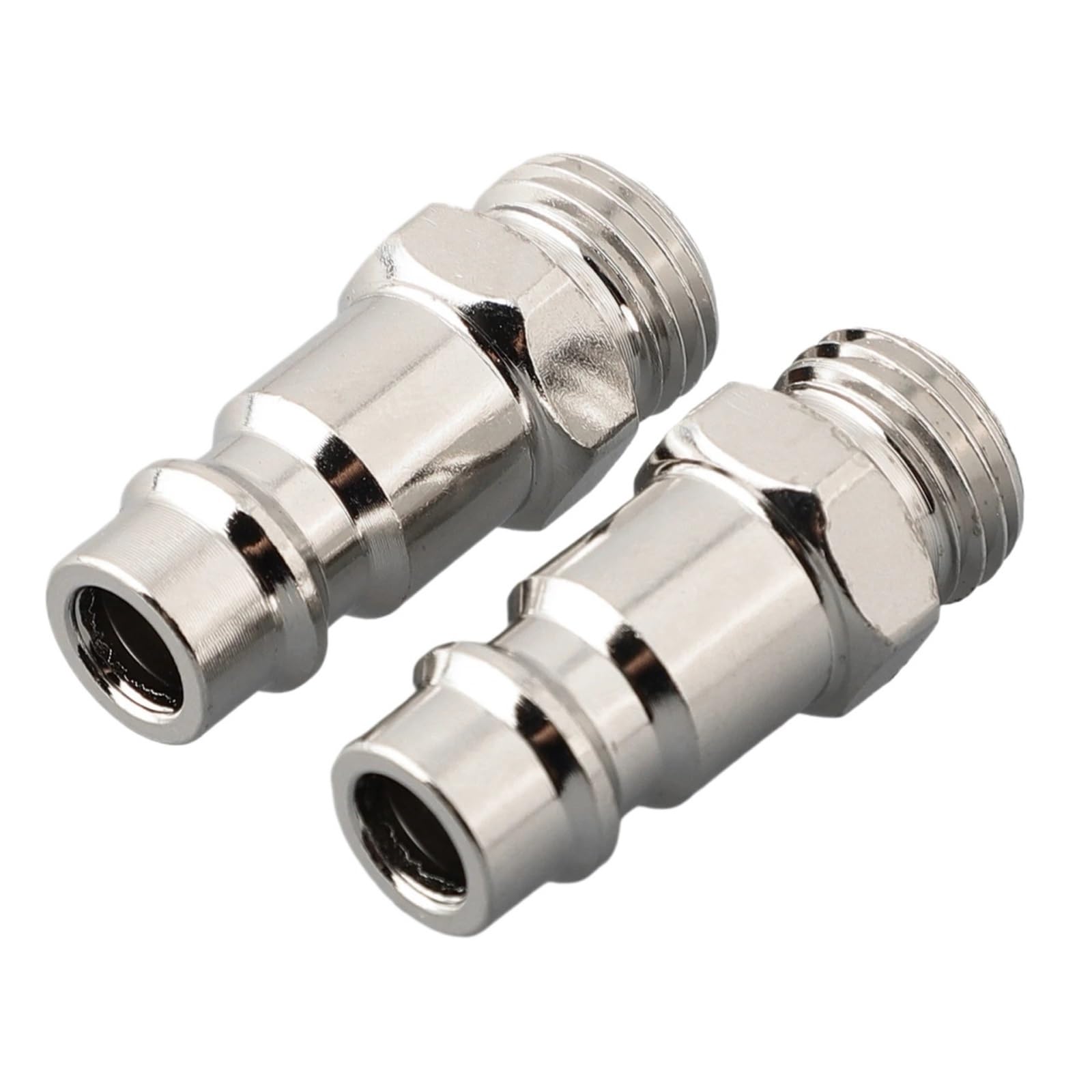 Conector de acoplador de línea de aire comprimido, piezas neumáticas, liberación rápida, color plateado, rosca macho BSPT de 1/4 de pulgada, conectores G1/4