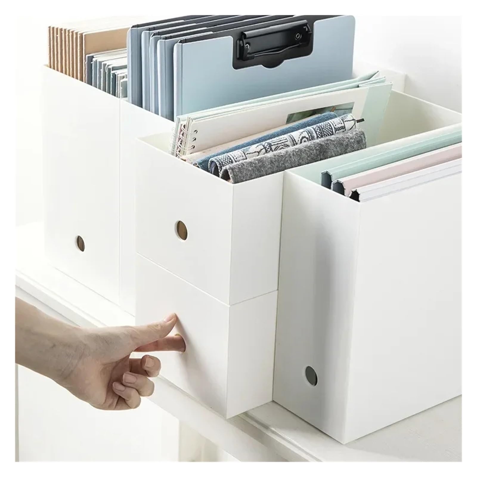 Dokumentenbox 2 stücke Multi-funktionale Kombination Lagerung Box A4 Datei Klassifizierung Büro Desktop Organisation Rack