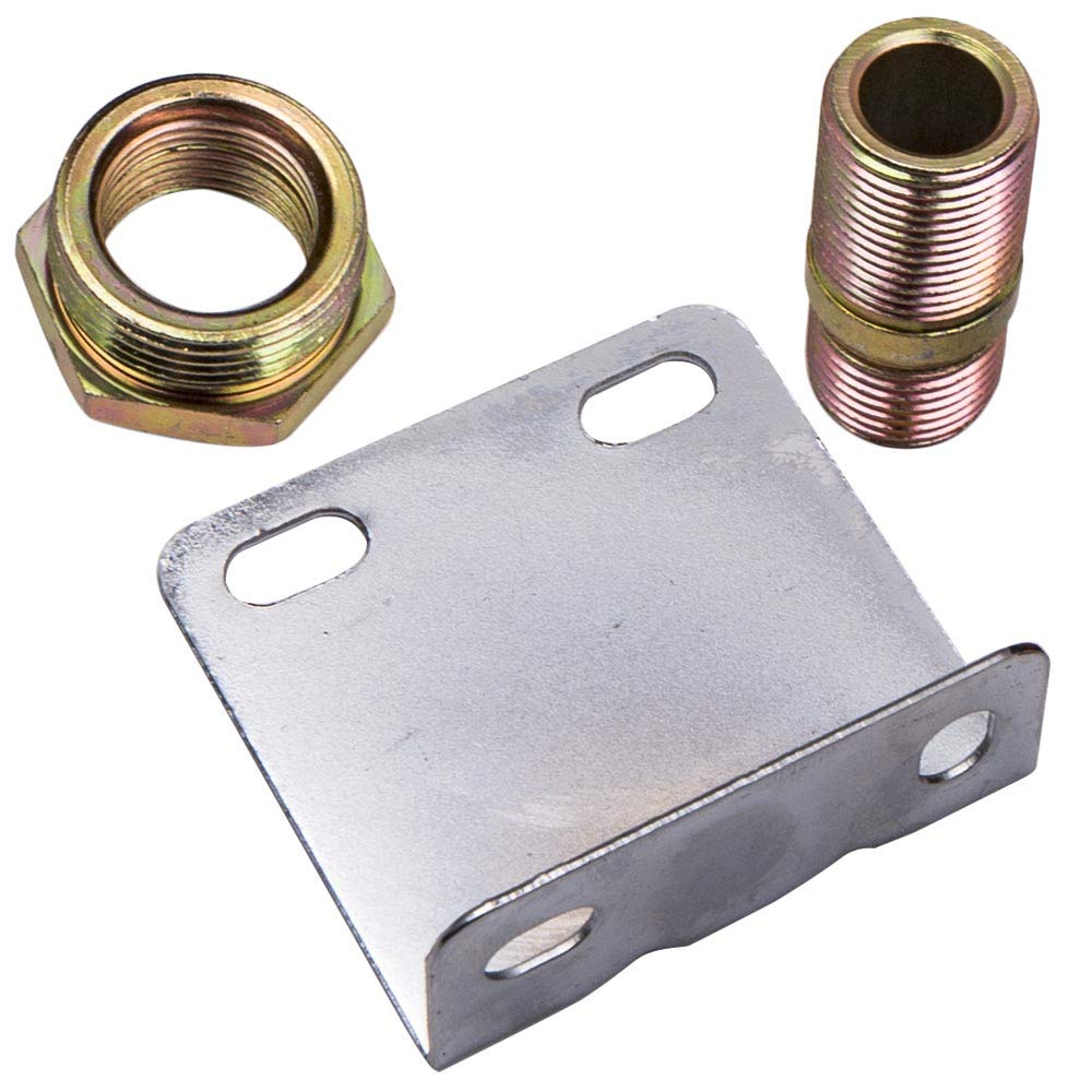 Kit de reubicación de filtro de aceite 10-AN10 con adaptador universal de placa sándwich para enfriador Filtro de aceite motor Filtro de aceite