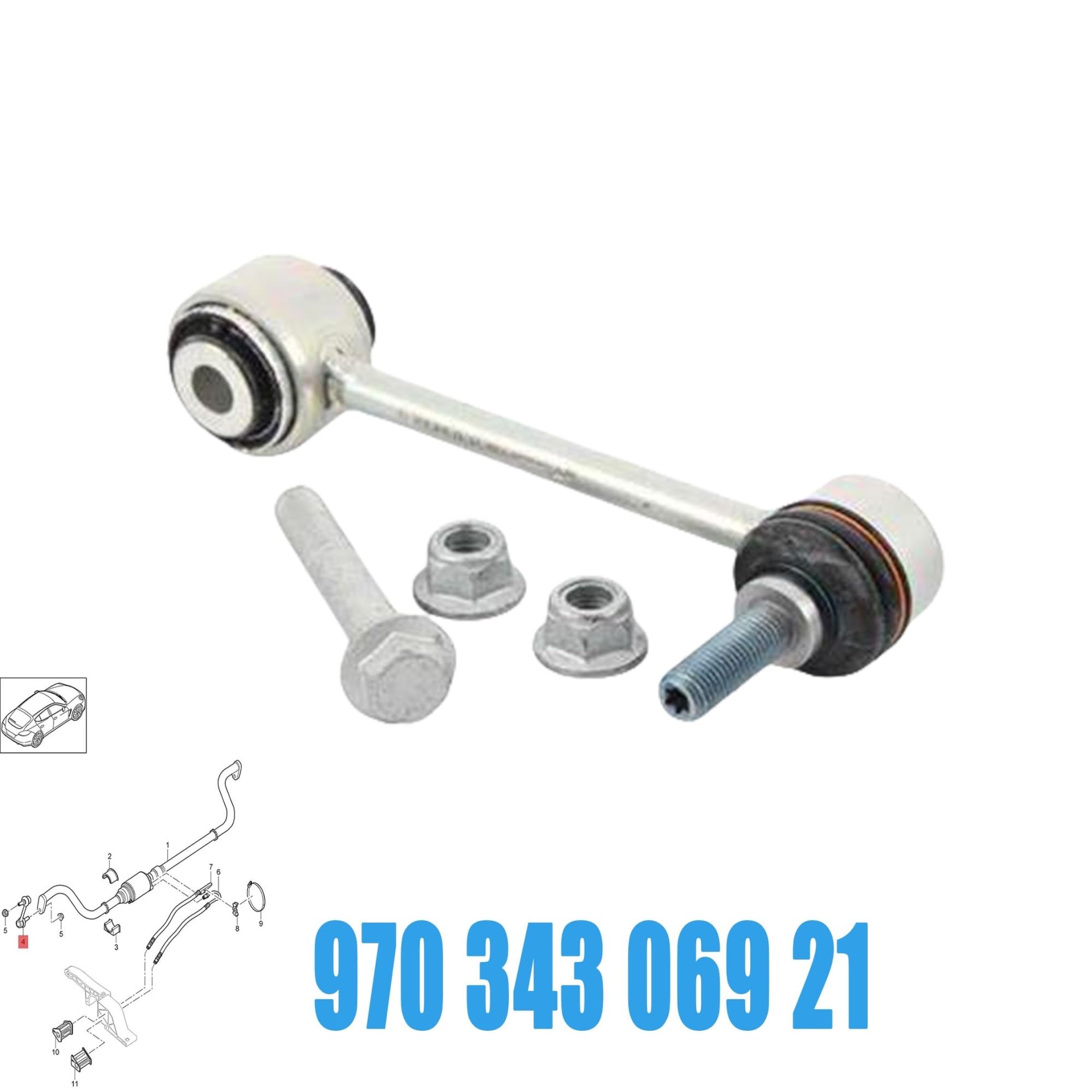 zestaw stabilizatora Końcówka Drążka Stabilizatora 97034306921 97034306923 Pasuje Do Przedniego Zawieszenia Porsche Panamera 970 Stabilizatory Poprzeczne