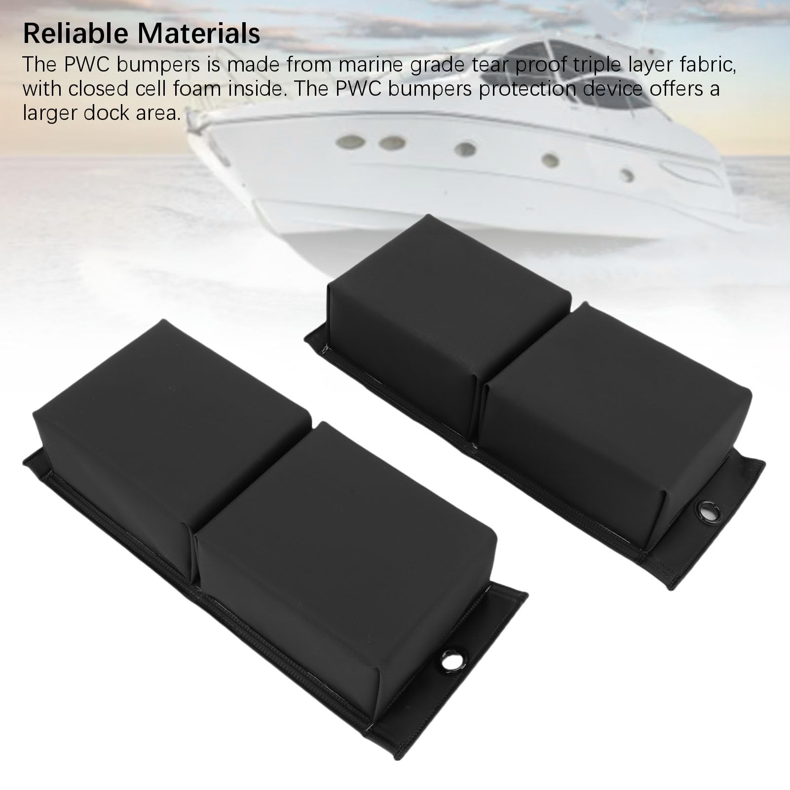 Cryfokt Corda Elastica per Paraurti PWC Pieghevole, Dimensioni Anteriori 14,69 X 5,91 X 3,15 Pollici, Ideale per Yacht a Motore, vestibilità Universale, Adatta per PWC
