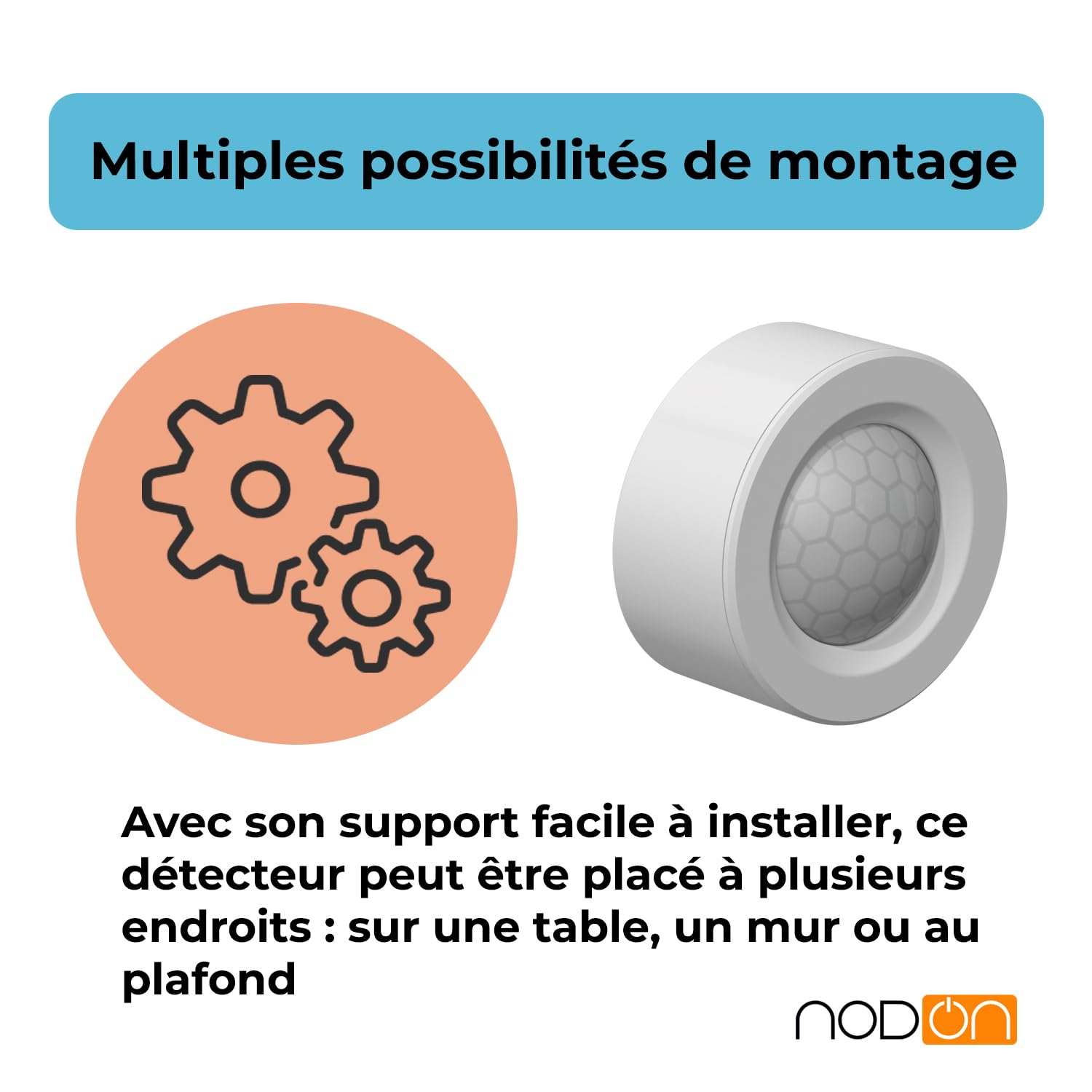NodOn - EnOcean Détecteur de Mouvement sans Fil Haute Sensibilité