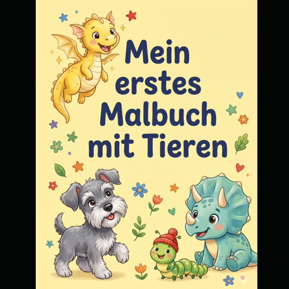 Malbuch mit Tieren: Malbuch für kleine Künstler