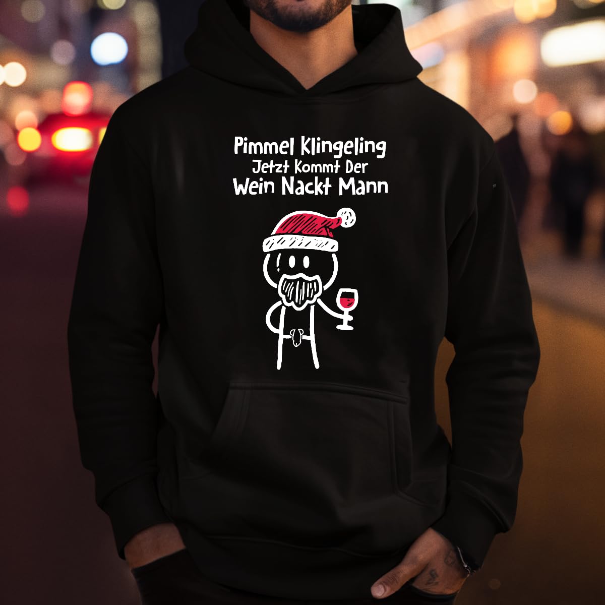 Vino Nudo Uomo - Natale Set di Natale Maglione
