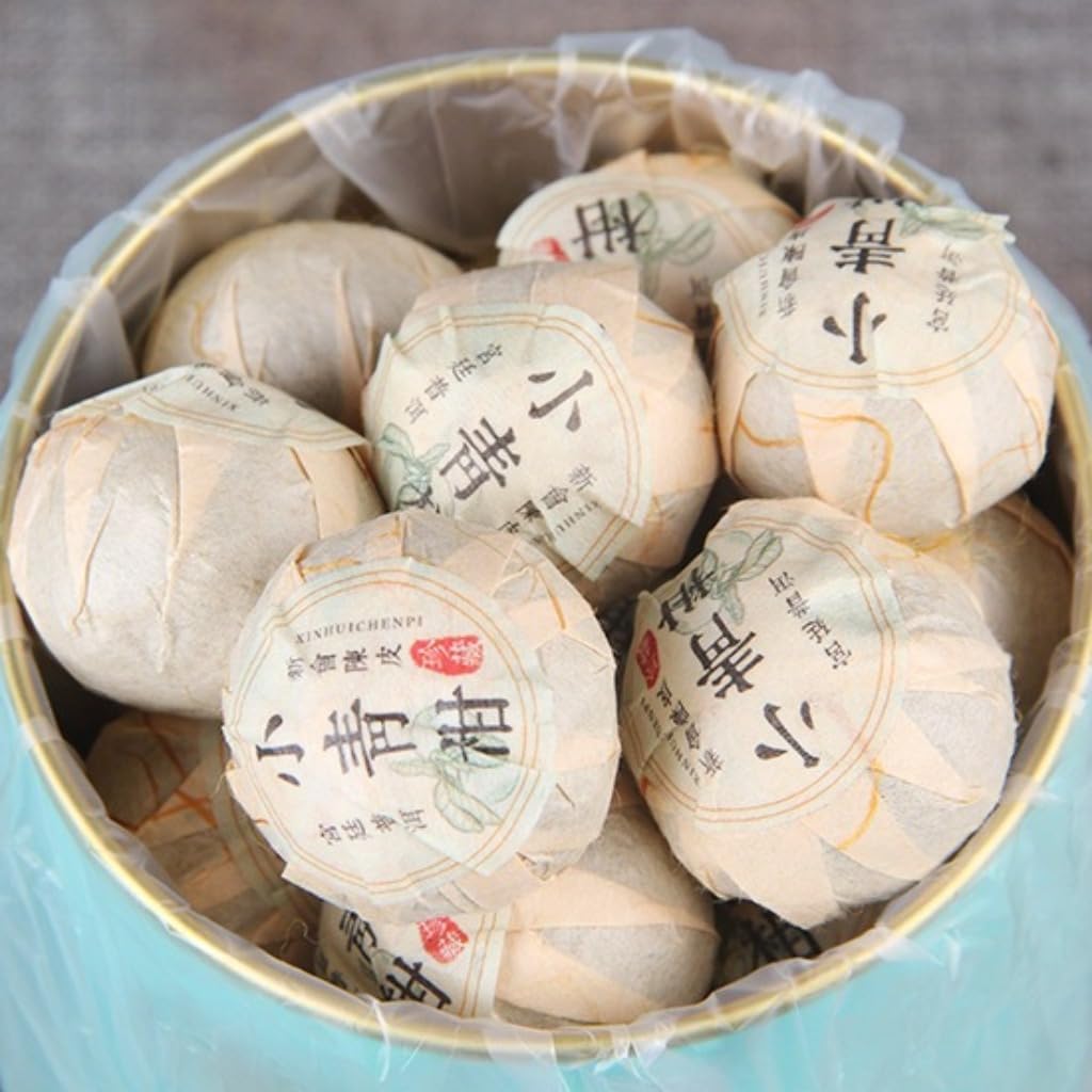Té Premium Xiaoqinggan Pu-erh 17.64oz | Cáscara De Mandarina Y Pu-erh Maduro, Añejado 8 Años, Set De Regalo De 500g (250g * 2)
