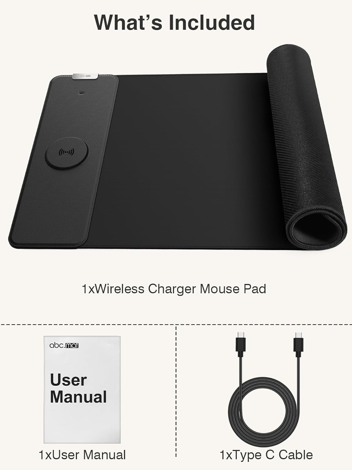 2-in-1 Mouse Pad with Magnetic Wireless Charging, Gaming Mouse Pad, 31.5"x11.8" Large Desk Mat for Laptop/Keyboard, Waterproof Smooth Surface, Non-Slip Base, No Adapter 8 61PiepbaaML. AC SL1500