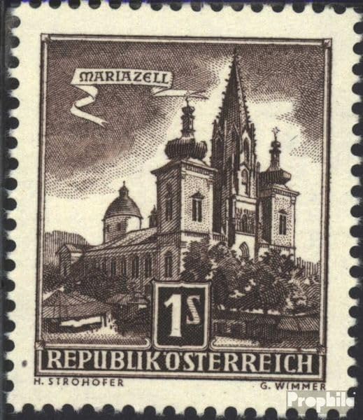 Austria 1035 (complete.issue.) with hinge 1957 clear brands (Stamps for collectors)