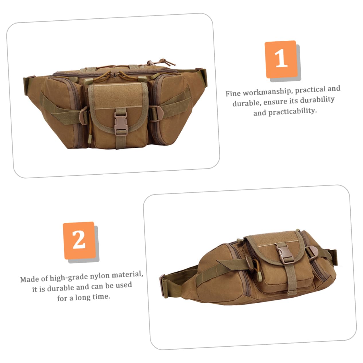 Healeved Multifunctional Waist Bag for Outdoor Sports Capacity Pouch for Fishing Camping Running and Hiking Stylish and Design