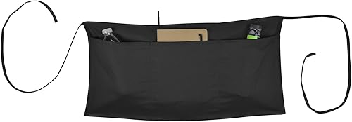 Miniatura 9 de Delantales grandes de DALIX de 24.0in para camarero, cocina, restaurante y cintura (3 bolsillos), negro, blanco, azul marino, blanco