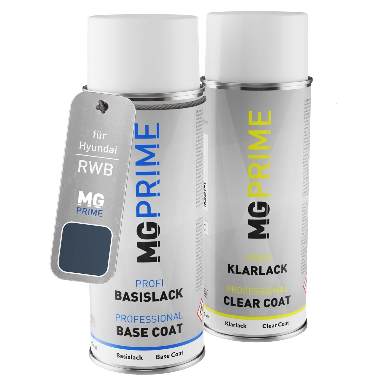 MG PRIME Car paint Spray can set for Hyundai RWB Stellar Blue Pearl/Stellar Blue Metallic Base coat clear coat spray can 400ml