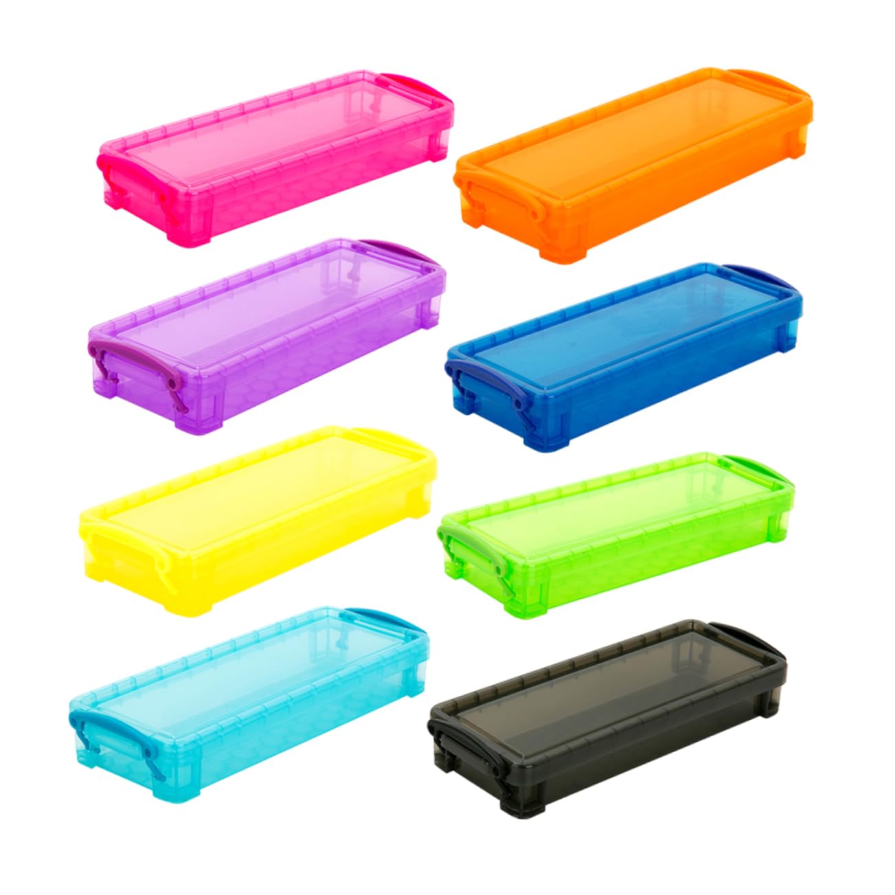 Boite A Crayon de Rangement en Plastique 8 Pièces Portable