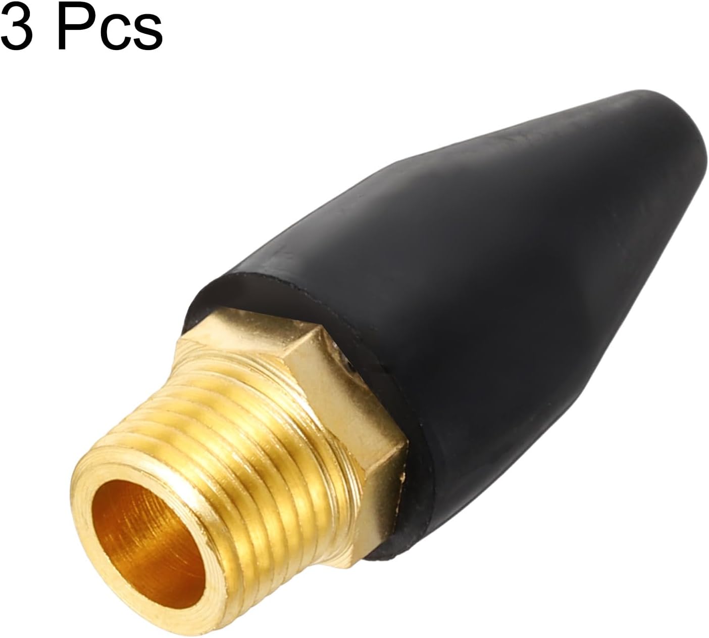 HARFINGTON 3pcs Air Nozzle Tip 1/8" Rubber Blow Gun Tip for Air Blow Guns Tool Parts & Accessories, Black