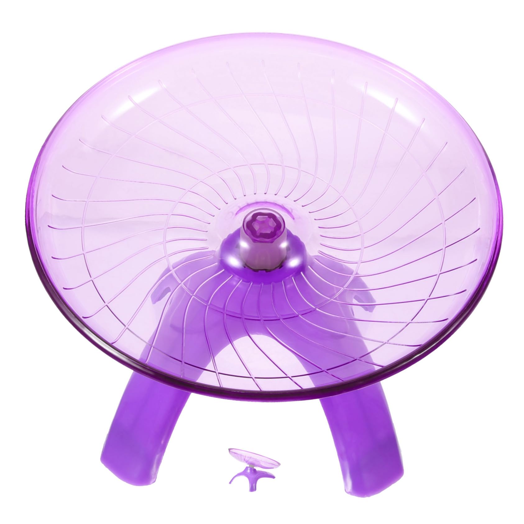 COSMEVIVI Silent Wheel for Small Pets Low Noise Exercise Wheel for Hamster Chinchilla Gerbil and Guinea Pig Purple Flying Saucer Saucer