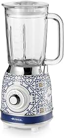 Ariete Liquidificador Capri 583 com copo de vidro de 1,5 litro, 4 lâminas de aço inoxidável, 4 velocidades + pulso, 1000 watts