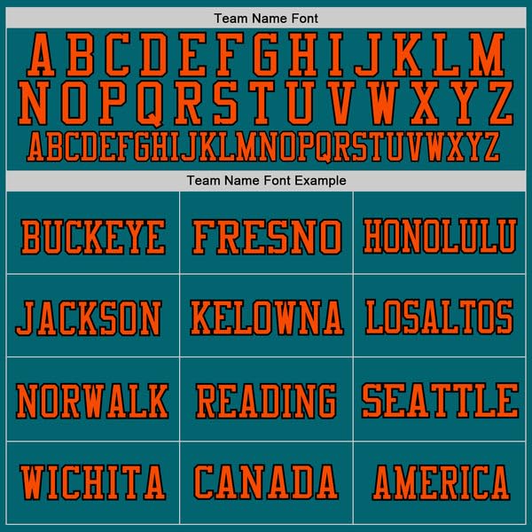 Personal Football Jersey, Custom Football Jersey, Teal Orange-Black Mesh Football Jersey, Football Jerseys for Men, Youth Football Jersey, Personalized Jersey, Custom Jersey, Personal Football