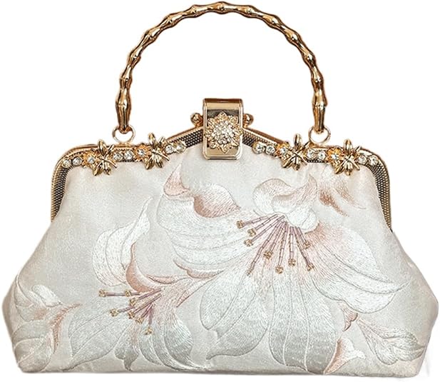 Pochette Argento Borsetta Sera Donna Con Paillettes E Catena - Pochette Elegante Per Cerimonie, Feste E Matrimoni | 24x13x4.5 Cm Pochette Argento Cerimonia