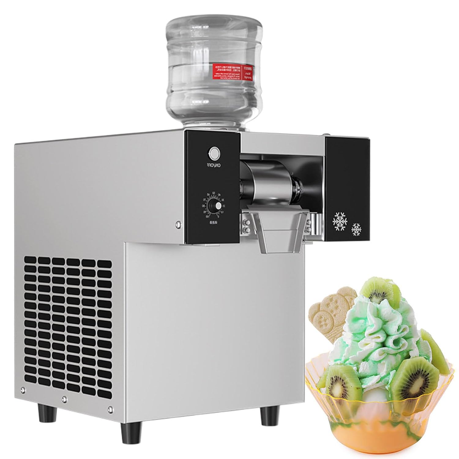 Snow Ice Machine, Snowflake Ice Maker, Korean Shaved Ice Machine, Snow Ice Maker, Snowflake Ice Shaver for Restaurant,Dailyoutput276lbs125kg