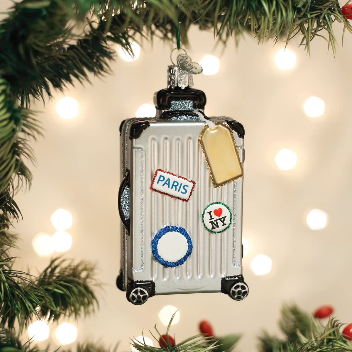 Amazon.co.jp: Old World Christmas ローリングスーツケース 吹き