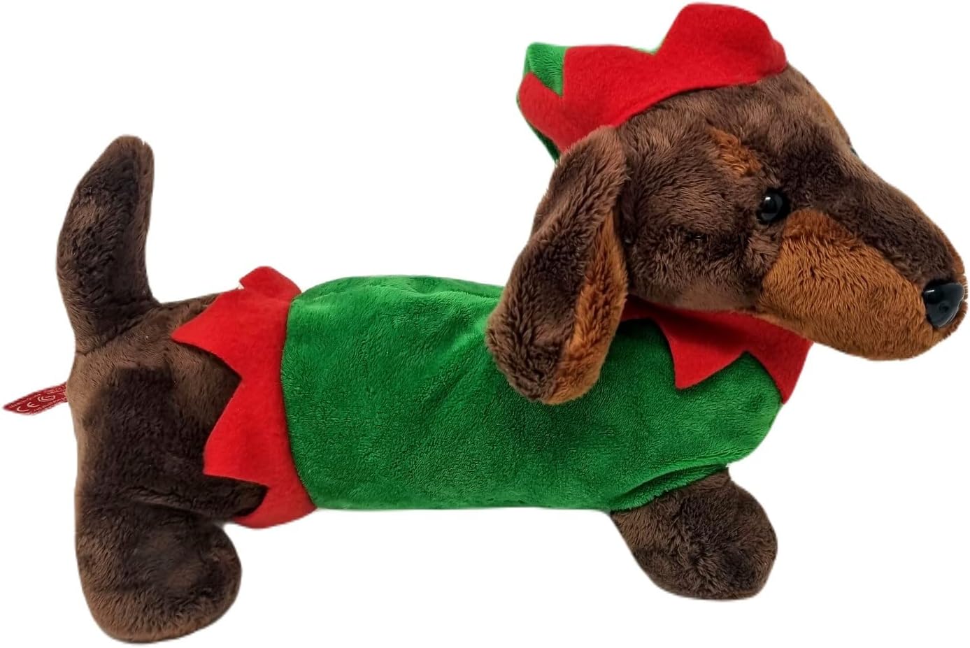 PMS Elf Weiner Sausage Dog Festive Plush Soft Toy 12"
