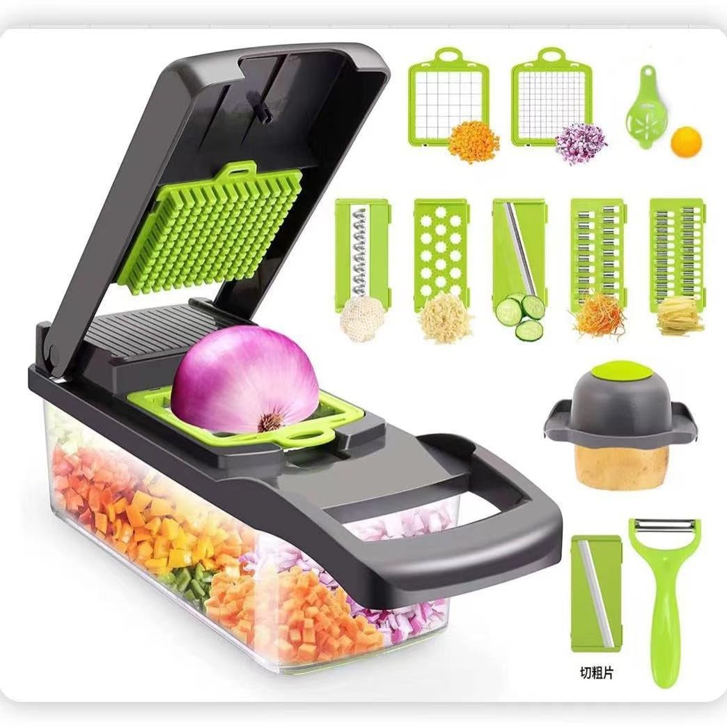 Photo 1 of 12-in-1 Vegetable Chopper with 8 Blades and Container