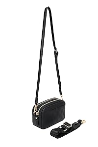 Daisy Rose Dual zipper Cross body Shoulder bag with 2