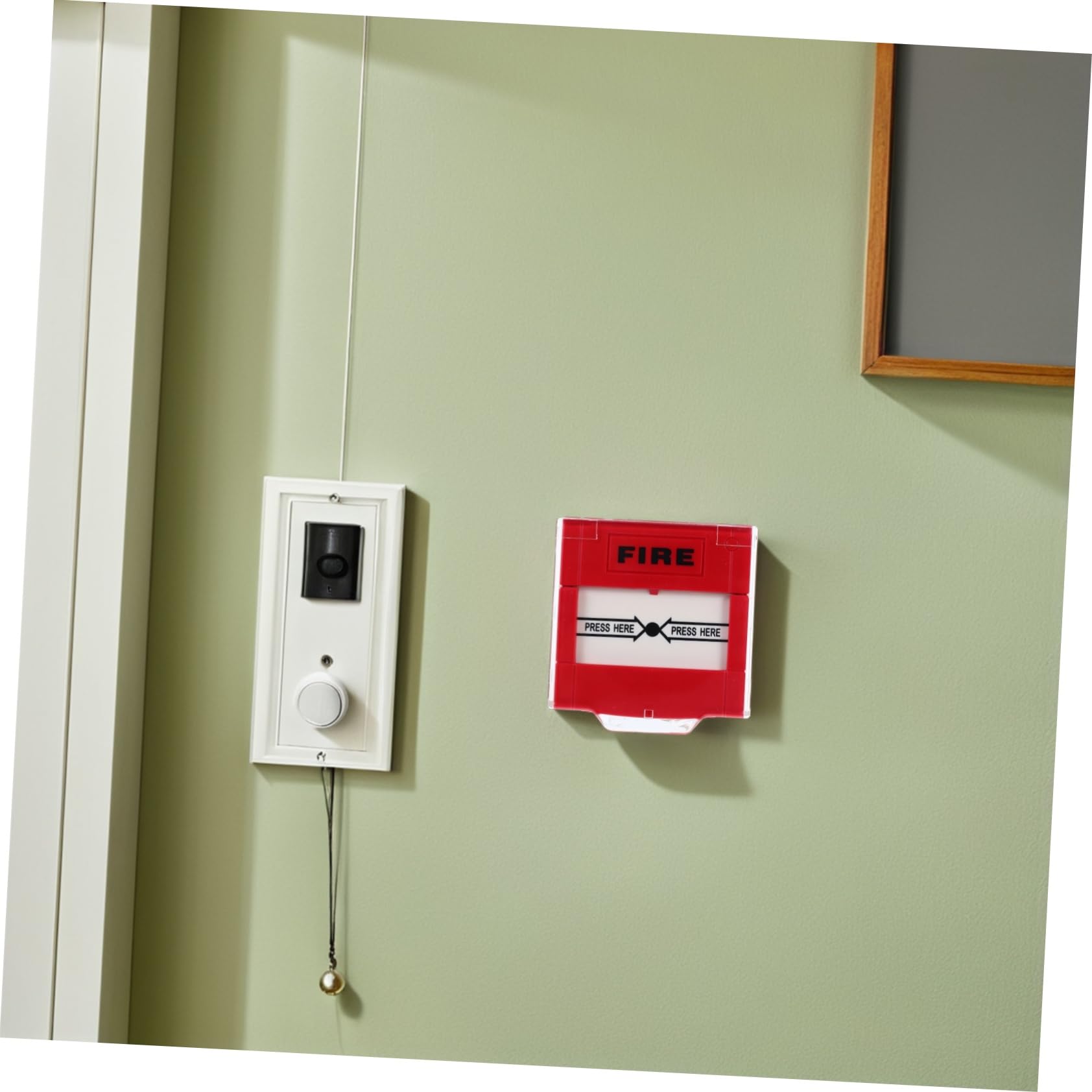 NUOBESTY Botón de Alarma Manual contra Incendios Rojo de Plástico Reinicio Rápido, Interruptor para Llamada de Emergencia en Oficina y Espacios Privados, Pack de 2 Unidades