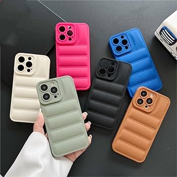 iPhoneアクセサリー THE PUFFER CASE iPhone13iPhone14iPhone15 The Puffer Case® - Black | Urban Sophistication