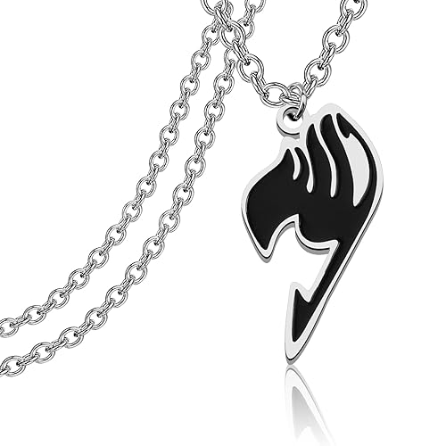 CENWA Black Fairy Tail Necklace Anime Necklace Cosplay Jewelry Gift For Her - Fairy Tail N
