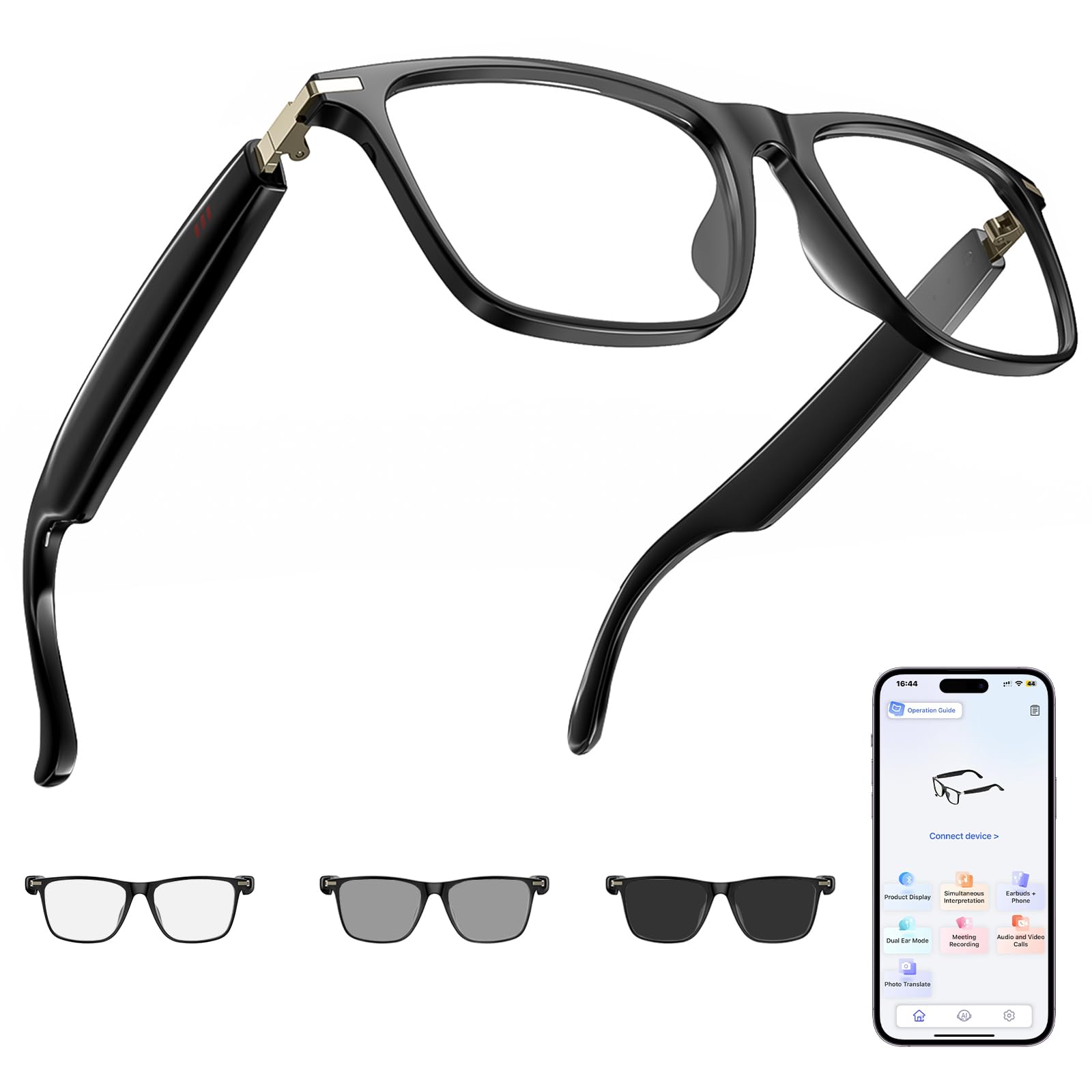 Amazon.com: Shovira AI Translation Smart Glasses with 138
