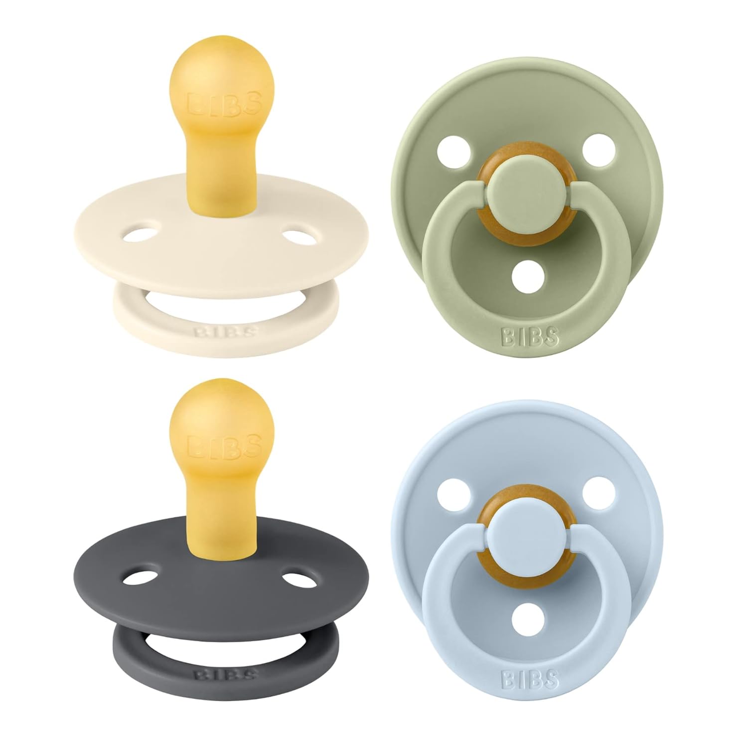 BIBS Colour Soother 4Pack BPA Free Dummy Pacifier