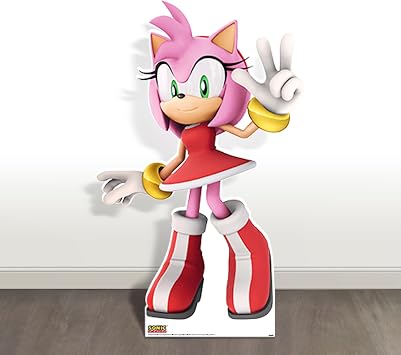 Sonic the Hedgehog Party Supplies - Amy Cardboard Cutout - Life-Size 56"x36" - All-Inclusive Tableware for Kids Party & Events Decor Amy