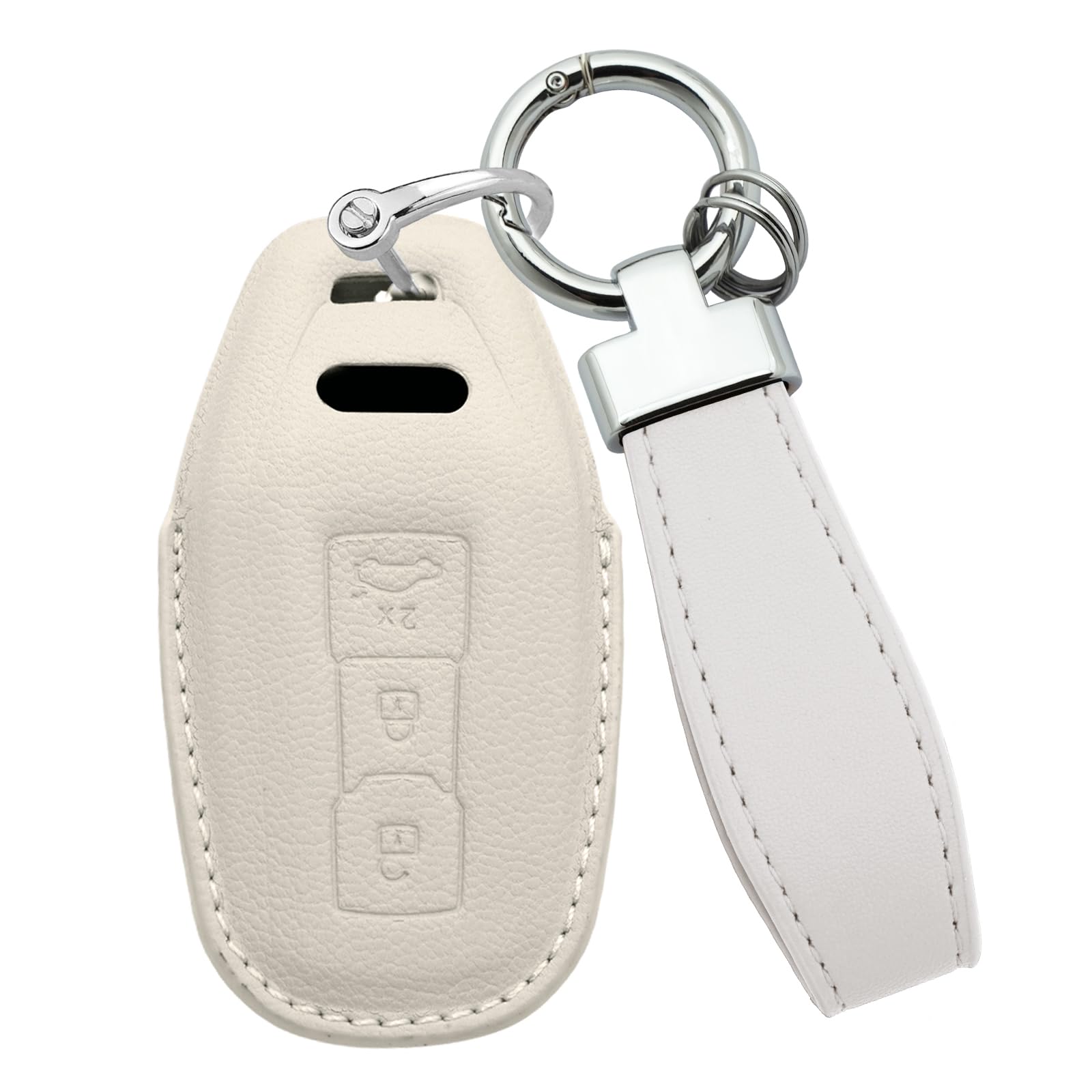 Coque de clé Audi 3 boutons en cuir véritable protégeant des chocs - 8