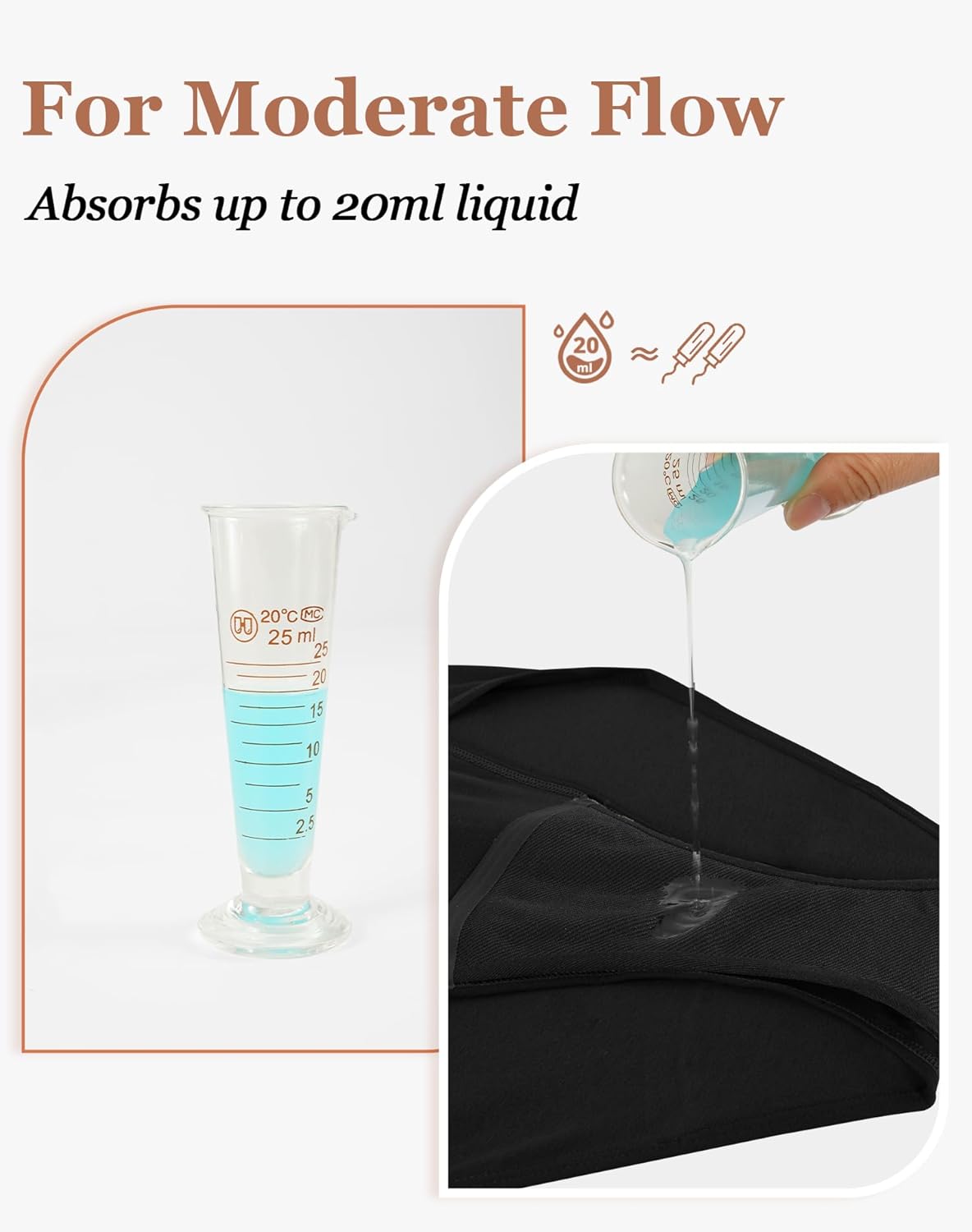 INNERSY Women's Bikini Period Underwear Cotton Menstrual Leakproof Panties 3-Pack - Image 3