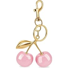 Keyring Cherry Keychain Bag Charm Plated Charms Purse Cherries Accessories Keychains Women Christmas Gifts