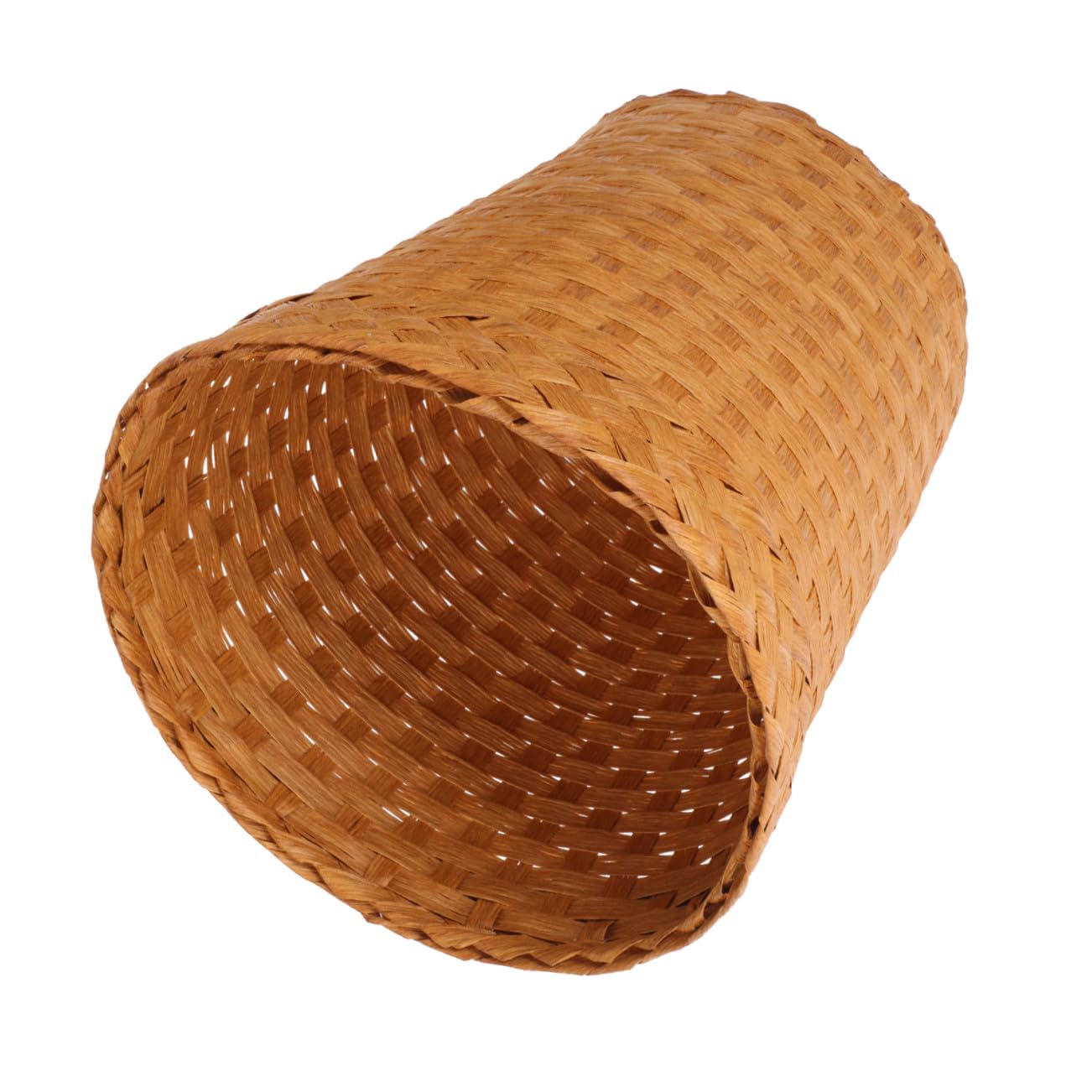 Cabilock Grass Woven Storage Basket Large-Capacity Straw Rubbish Container Open-top Wastebasket for Living Room Bedroom Office Organization and Home Decor