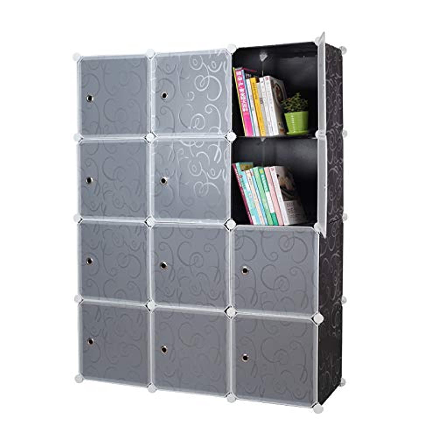 Closet, Black - H 147 cm x W 111 cm x D 37 cm