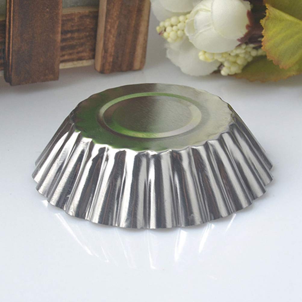 Cabilock 100piezas Moldes De Tartas De De Metal Antiadherente Herramienta Para Hornear Para Magdalenas Pasteles y Postres