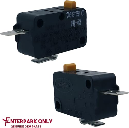 Miniatura 2 de ENTERPARK Nuevo OEM 2 Pack GE SZM-V16-FD-62 Microinterruptor Microinterruptor de repuesto para LG GE Starion