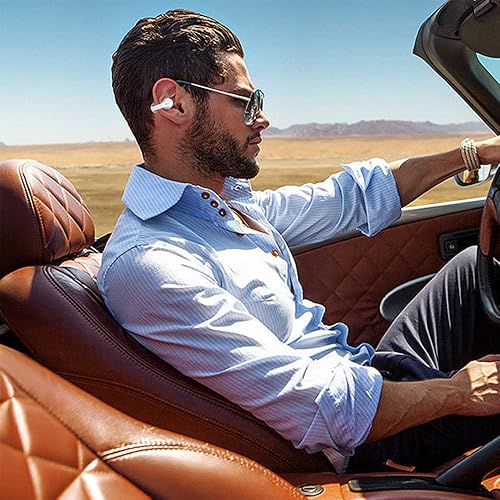 Miniatura 5 de Auriculares inalámbricos de conducción con clip de oído, audífonos de conducción de esqueleto 2024, auriculares Bluetooth inalámbricos para correr,