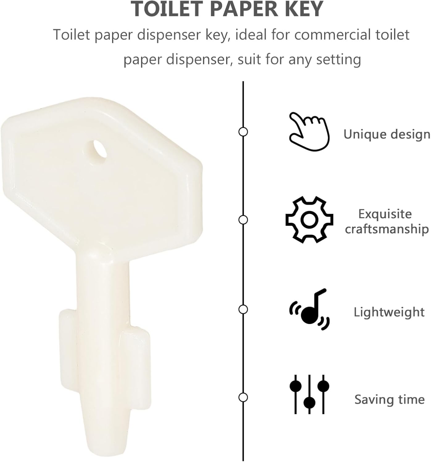 ULTECHNOVO Universal Paper Towel Dispenser Key Replacement Compatible Cintas Drehle Dispensers Sturdy Plastic Key for Toilet Paper for Commercial Use