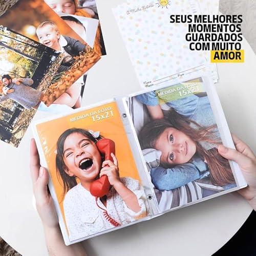 Álbum de fotos 15x21 LUXO BOLINHA AZUL Coroa Príncipe Bebê Infantil Newborn