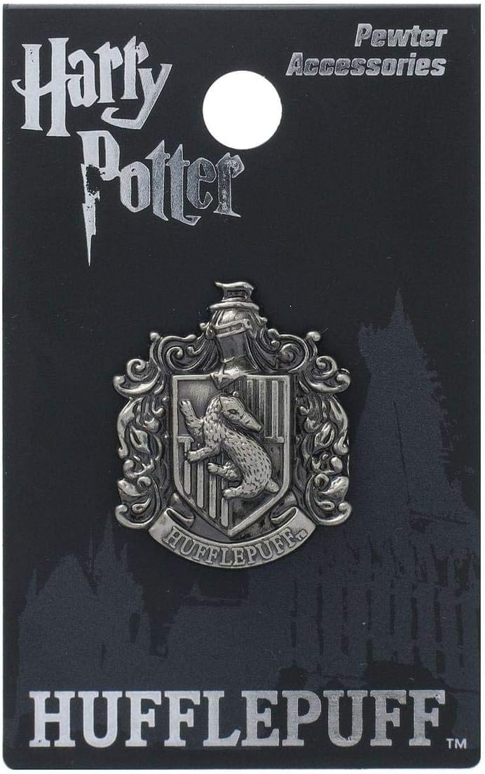 Harry Potter Hufflepuff School Crest Pewter Lapel Pin