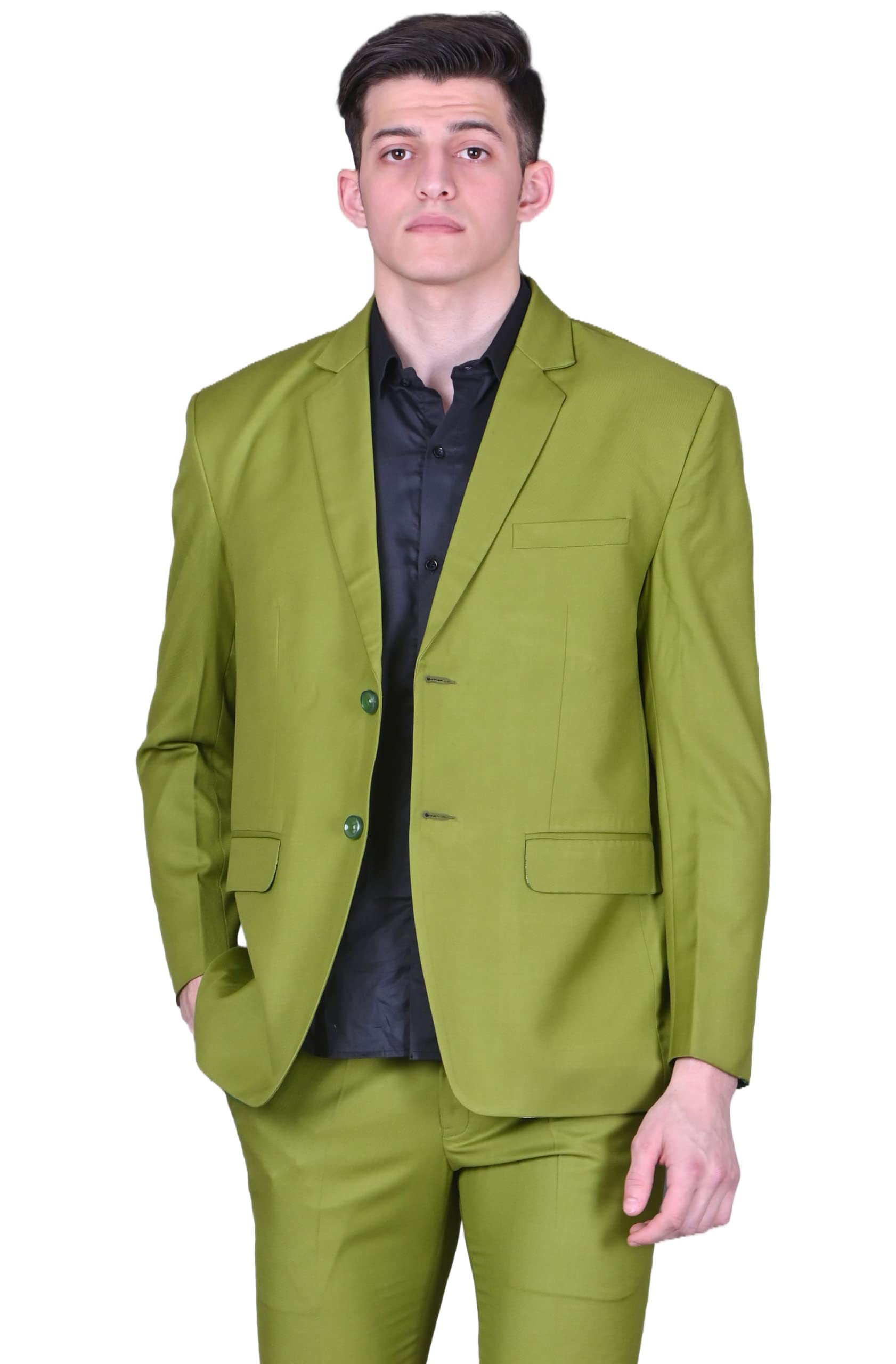 Vooz Men Olive Green Blazer for Casual