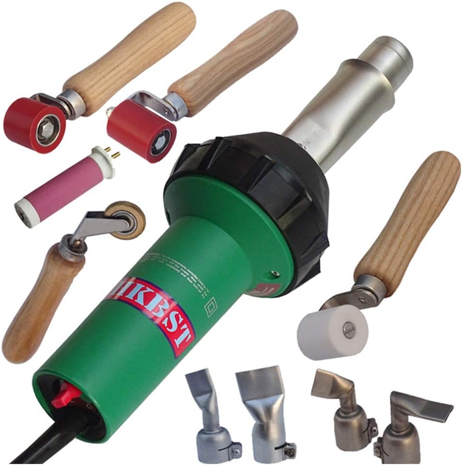 Hot Air Welding Gun for HDPE Geomembrane Welder for TPO Foof with Flat Weld Nozzle and Rollers for Plastic Welder