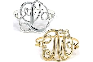 Personalized Monogram Jewelry - Classic Gold Initial Bracelet for a Statement Piece