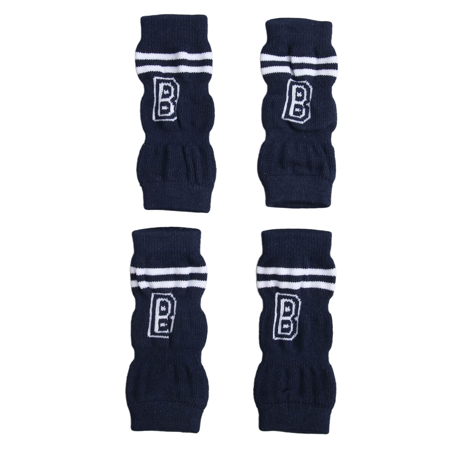 ZJchao 4Pcs Pet Dog Elbow Protectors,Dog Legs Socks Knitted Leg Warmer Wraps Pet Elbow Protective Sleeve,Joint Dirty Letter Pattern Pet Elbow Protective Sleeve,for Small Medium Pets Prevent Injury (L) - Image 2