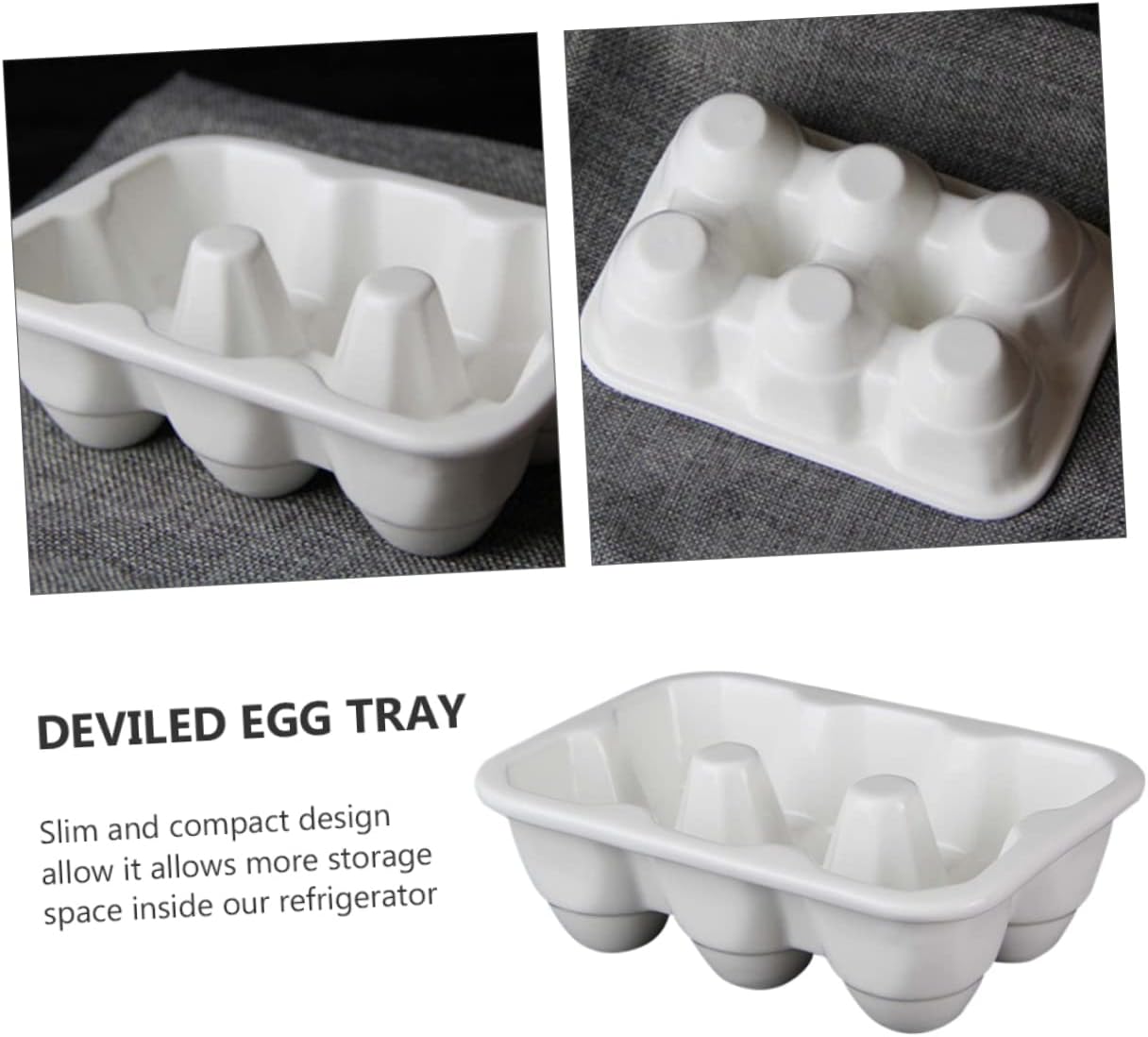 6grids Storage Box Holder for Refrigerator and Easter Display Compact Design for Kitchen Organization
