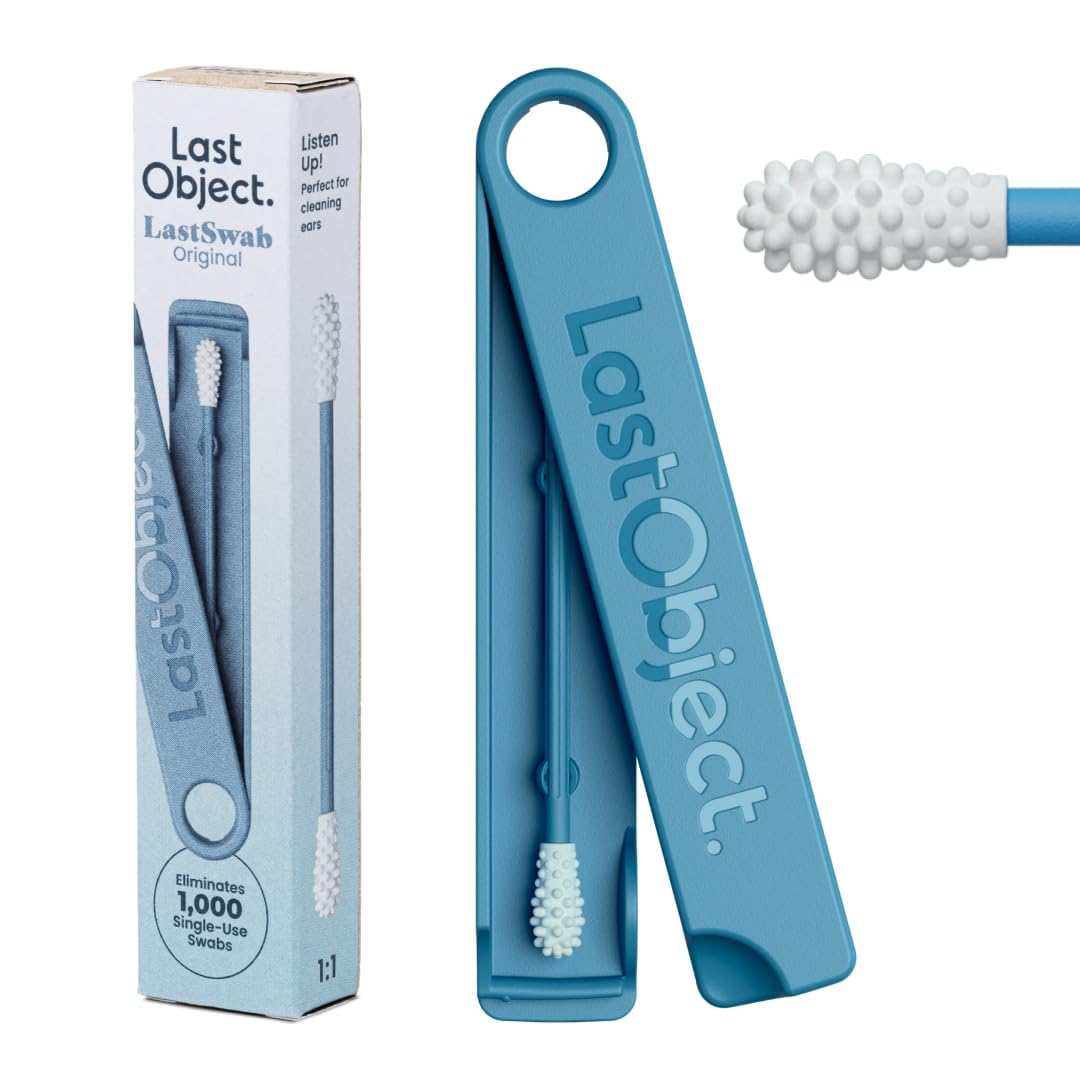 LastSwab Reusable Cotton Buds for Ears | Whale Blue | Environmentally Friendly Q-tip - Cotton Swabs | Original Kickstarter Product